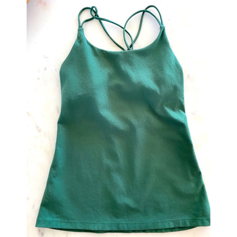Forest Green Lorna Jane Top w/ Built in Bra
